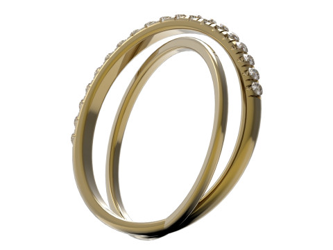 Braided Woven stl 3d jewelry gold Ring model jr00299 3D print model 3D Print Model