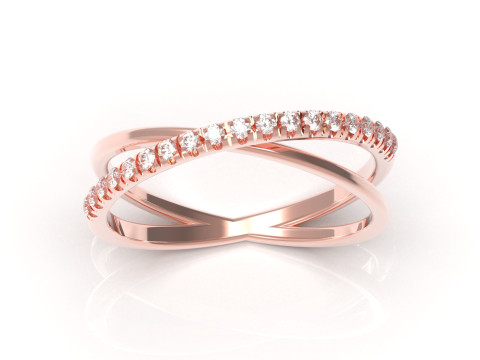 Braided Woven stl 3d jewelry gold Ring model jr00299 3D print model 3D Print Model