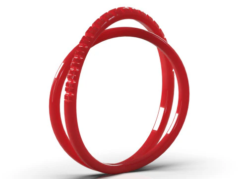 Плетеное тканое stl 3d ювелирное золотое кольцо модель jr00299 3D модель для печати 3D Принт Модель