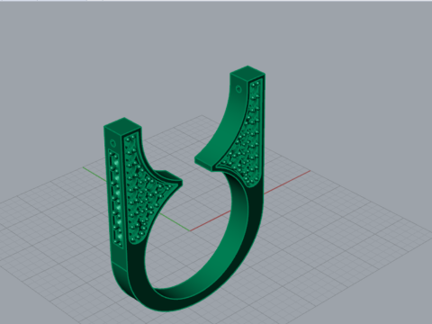 Artistic Volume stl 3d printable Ring model pr0038 3D Print Model