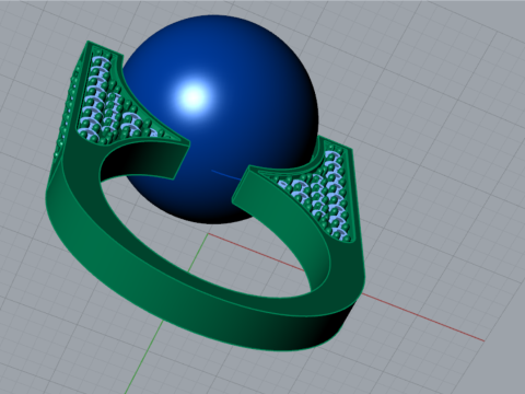 Artistic Volume stl 3d printable Ring model pr0038 3D Print Model