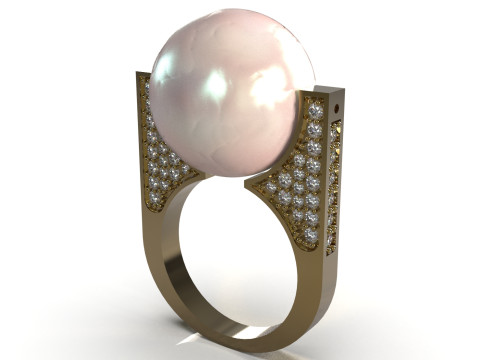 Artistic Volume stl 3d printable Ring model pr0038 3D Print Model