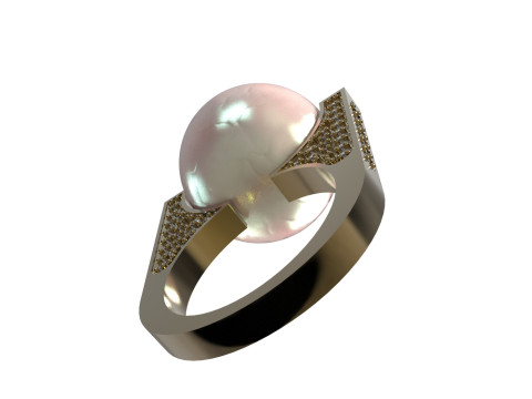 Artistic Volume stl 3d printable Ring model pr0038 3D Print Model