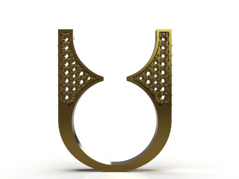 Artistic Volume stl 3d printable Ring model pr0038 3D Print Model