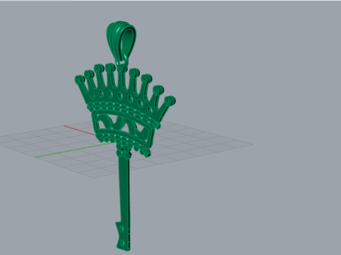 Key of Power and Mystery stl 3d printable Pendant model gp0496 3D Print Model