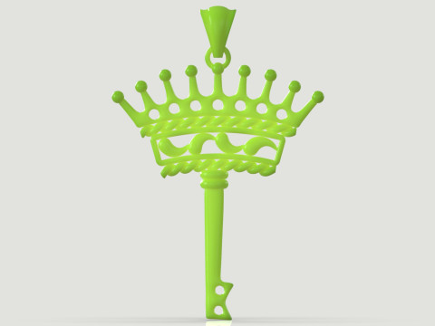 Key of Power and Mystery stl 3d printable Pendant model gp0496 3D Print Model