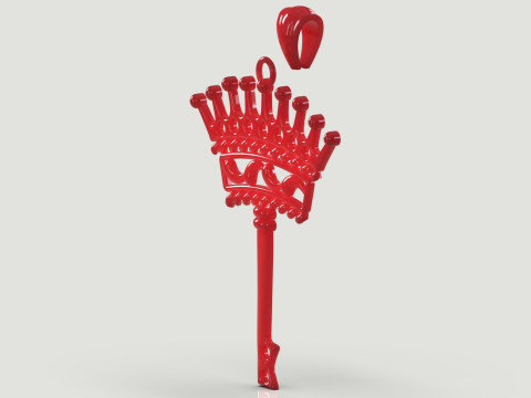 Key of Power and Mystery stl 3d printable Pendant model gp0496 3D Print Model