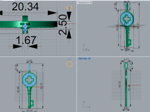 Key of Dreams stl 3d printable Pendant model jp0399 3D Print Model