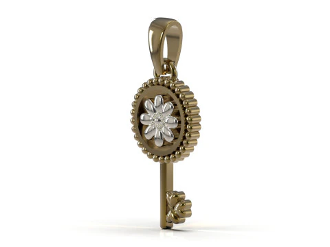 Classic and Minimal Key stl 3d Pendant model gp0227 3D Print Model