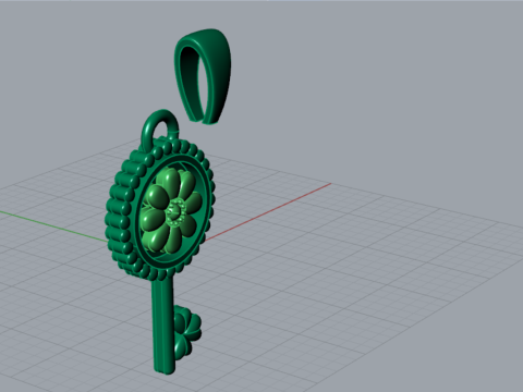 Classic and Minimal Key stl 3d Pendant model gp0227 3D Print Model