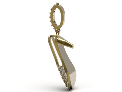 High Heel Shoe Design stl 3d jewelry Pendant model jp0403 3D print model 3D Print Model