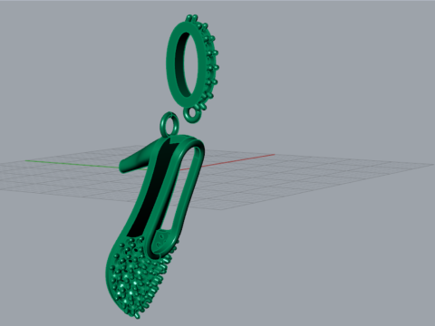 High Heel Shoe Design stl 3d jewelry Pendant model jp0403 3D print model 3D Print Model
