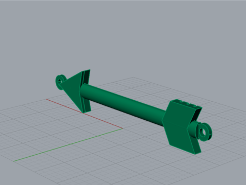 Gold Arrow Pendant Directional Metal Charm Pendant model gp0041 3D Print Model