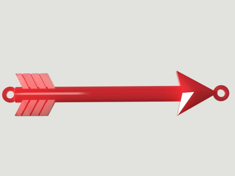 Gold Arrow Pendant Directional Metal Charm Pendant model gp0041 3D Print Model