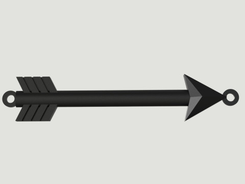 Gold Arrow Pendant Directional Metal Charm Pendant model gp0041 3D Print Model