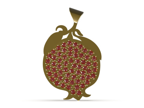 Jewelry stl 3d printable Pomegranate Pendant model jp0243 3D Print Model