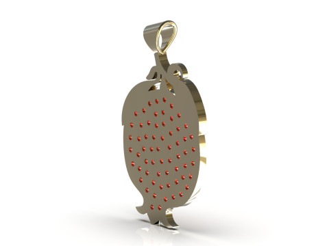 Jewelry stl 3d printable Pomegranate Pendant model jp0243 3D Print Model