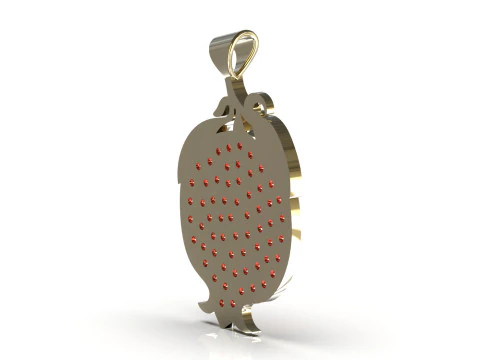 Ювелирные изделия stl 3d кулон с гранатом для печати, модель jp0243 3D Принт Модель