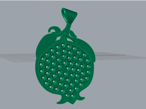 Jewelry stl 3d printable Pomegranate Pendant model jp0243 3D Print Model