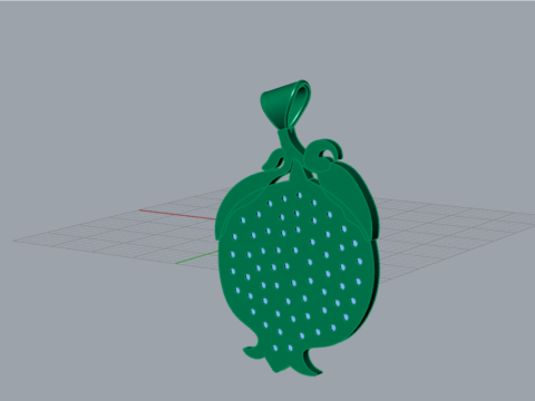Jewelry stl 3d printable Pomegranate Pendant model jp0243 3D Print Model
