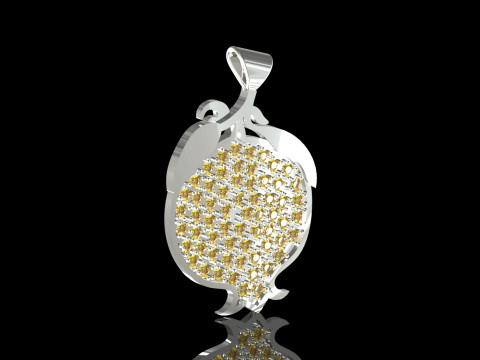 Jewelry stl 3d printable Pomegranate Pendant model jp0243 3D Print Model