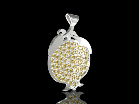 Ювелирные изделия stl 3d кулон с гранатом для печати, модель jp0243 3D Принт Модель