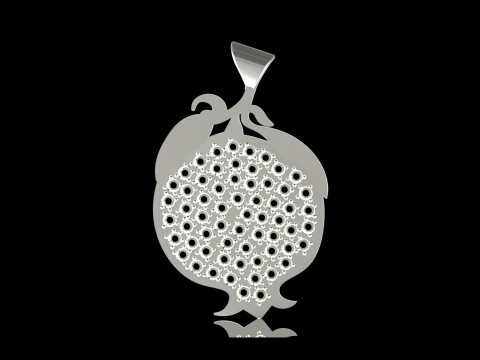 Jewelry stl 3d printable Pomegranate Pendant model jp0243 3D Print Model
