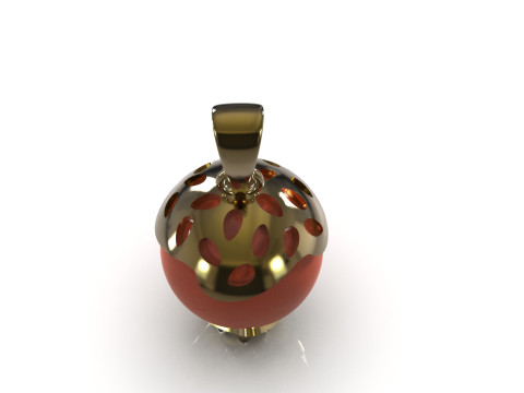 Model Liontin Emas 3D Mutiara Delima Stl PP0022 Model Cetak 3D