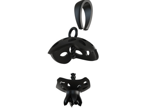 Model Liontin Emas 3D Mutiara Delima Stl PP0022 Model Cetak 3D