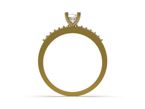 Wedding solitaire stl 3d printable ring model sr0121 3D print model 3D Print Model