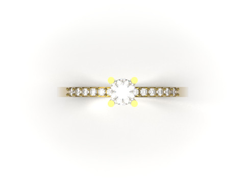 Wedding solitaire stl 3d printable ring model sr0121 3D print model 3D Print Model