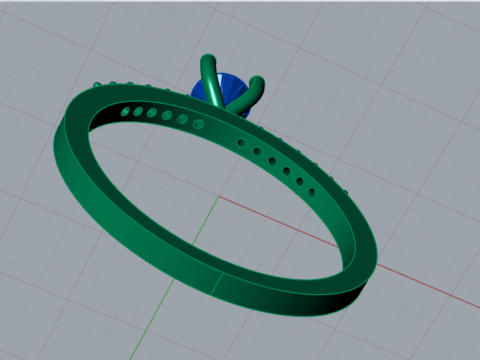 Wedding solitaire stl 3d printable ring model sr0121 3D print model 3D Print Model