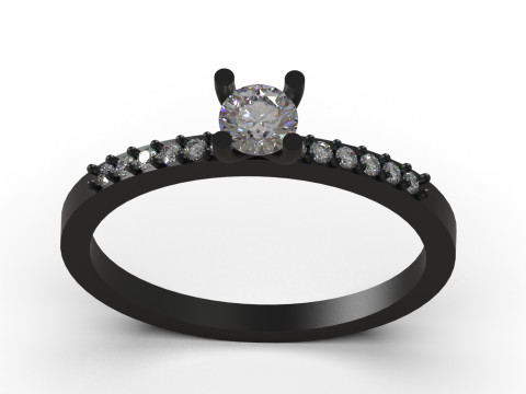 Wedding solitaire stl 3d printable ring model sr0121 3D print model 3D Print Model