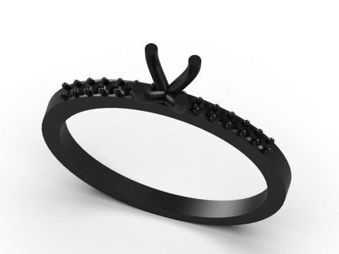 Wedding solitaire stl 3d printable ring model sr0121 3D print model 3D Print Model