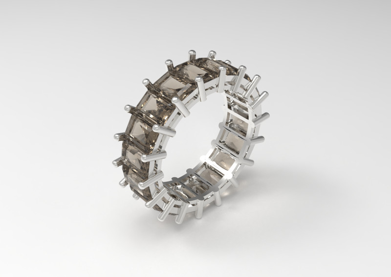 Eternidade radiante stl anel de joias 3d modelo rr0018 Modelo de Impressão 3D .c4d .max .obj .3ds .fbx .stl .blend 