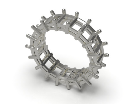 Eternidade radiante stl anel de joias 3d modelo rr0018 Modelo de Impressão 3D