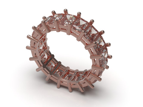 Eternidade radiante stl anel de joias 3d modelo rr0018 Modelo de Impressão 3D