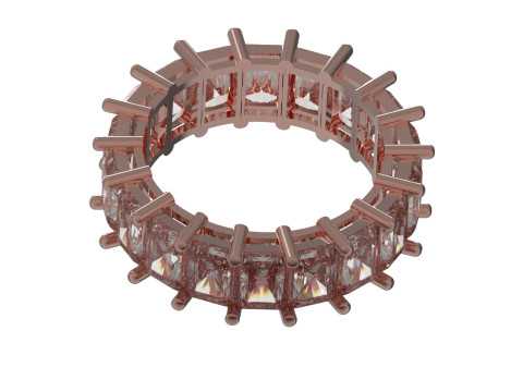 Eternidade radiante stl anel de joias 3d modelo rr0018 Modelo de Impressão 3D