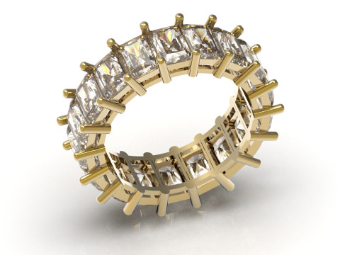 Eternidade radiante stl anel de joias 3d modelo rr0018 Modelo de Impressão 3D