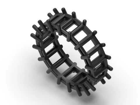 Eternity radiant stl 3d jewelry ring model rr0018 3D Print Model