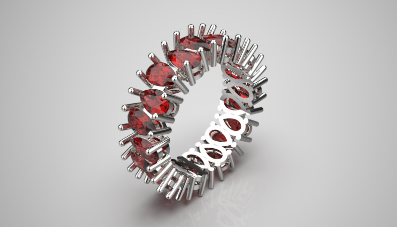 Eternal Teardrop eternity stl 3d jewelry ring model rr0031 3D Print Model .c4d .max .obj .3ds .fbx .stl .blend