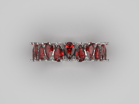 Eternal Teardrop eternity stl 3d jewelry ring model rr0031 3D Print Model