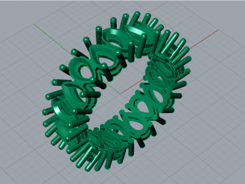 Eternal Teardrop eternity stl 3d jewelry ring model rr0031 3D Print Model