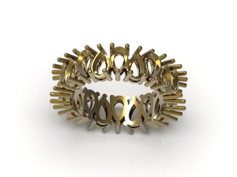 Eternal Teardrop eternity stl 3d jewelry ring model rr0031 3D Print Model