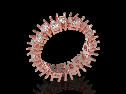 3D модель ювелирного кольца Eternal Teardrop eternity stl rr0031 3D Принт Модель