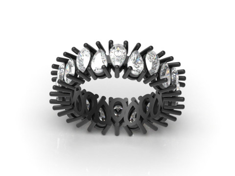 Eternal Teardrop eternity stl 3d jewelry ring model rr0031 3D Print Model