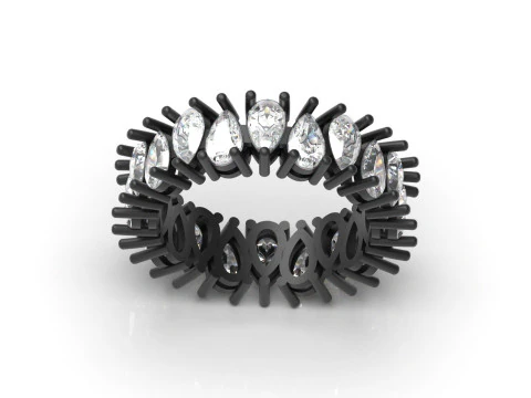 3D модель ювелирного кольца Eternal Teardrop eternity stl rr0031 3D Принт Модель