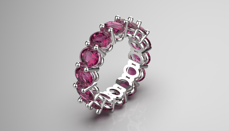 Eternal Oval STL 3D eternity Ring model rr0035 3D Print Model .c4d .max .obj .3ds .fbx .stl .blend 