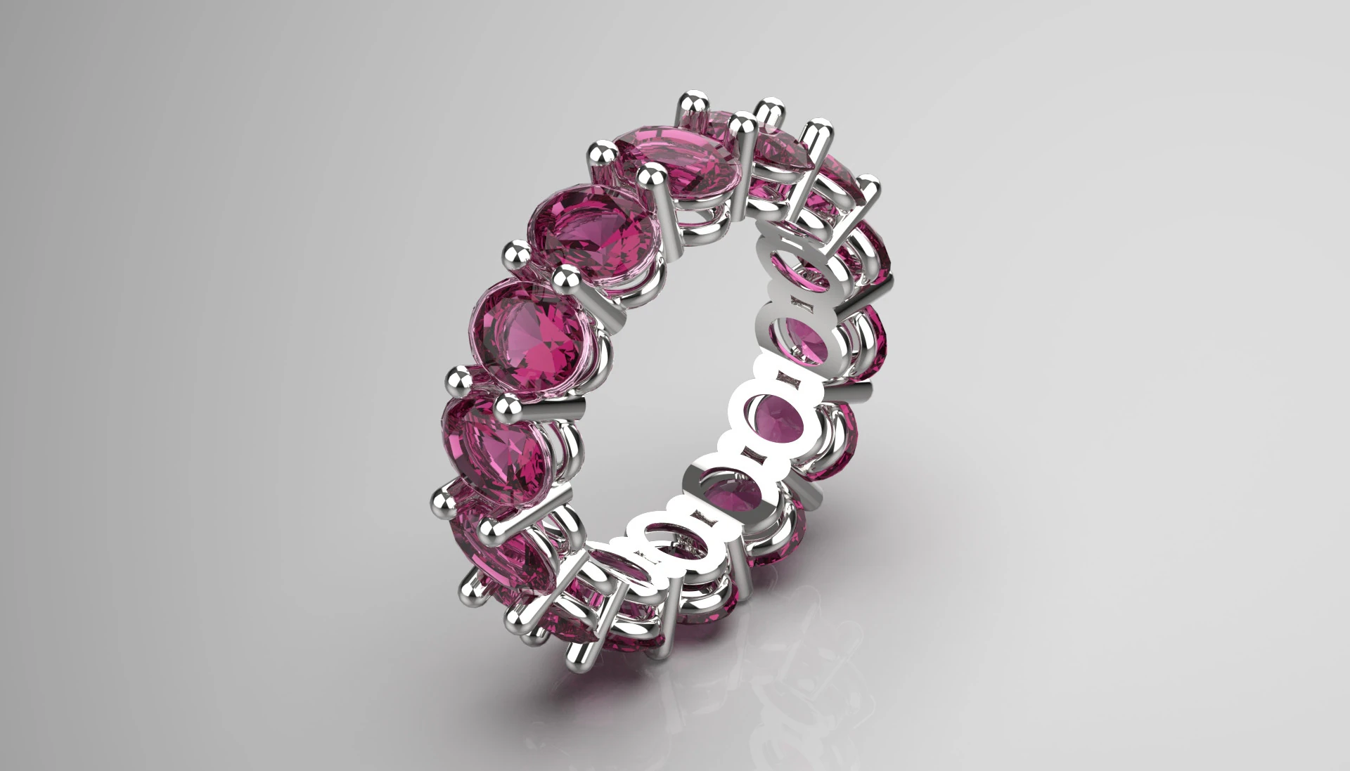 Eternal Oval STL 3D eternity Ring model rr0035 3D Print Model .c4d .max .obj .3ds .fbx .stl .blend