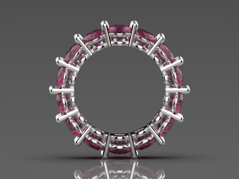 Eternal Oval STL 3D eternity Ring model rr0035 3D Print Model